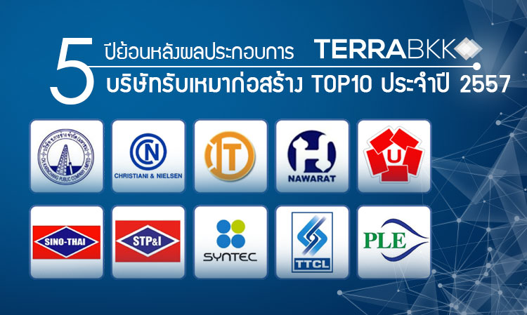 5 Year Operating Result History of Top 10 Construction Service Company in 2014.