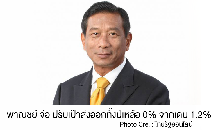 พาณิชย์ จ่อ ปรับเป้าส่งออกทั้งปีเหลือ 0% จากเดิม 1.2%