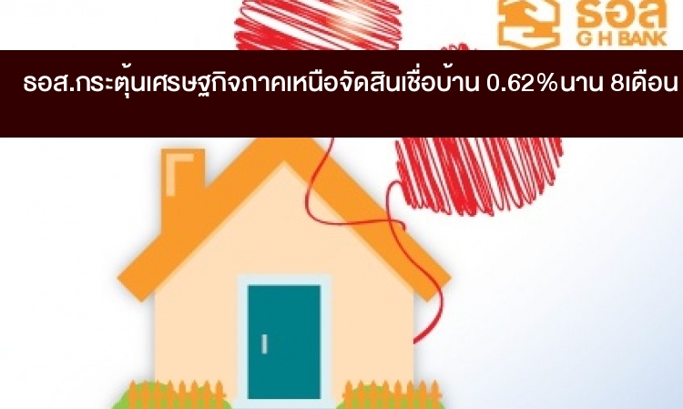 ธอส.จัดสินเชื่อบ้าน0.62%นาน8เดือน