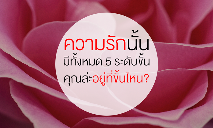 ความรักนั้นมีทั้งหมด 5 ระดับขั้น คุณล่ะอยู่ที่ขั้นไหน?