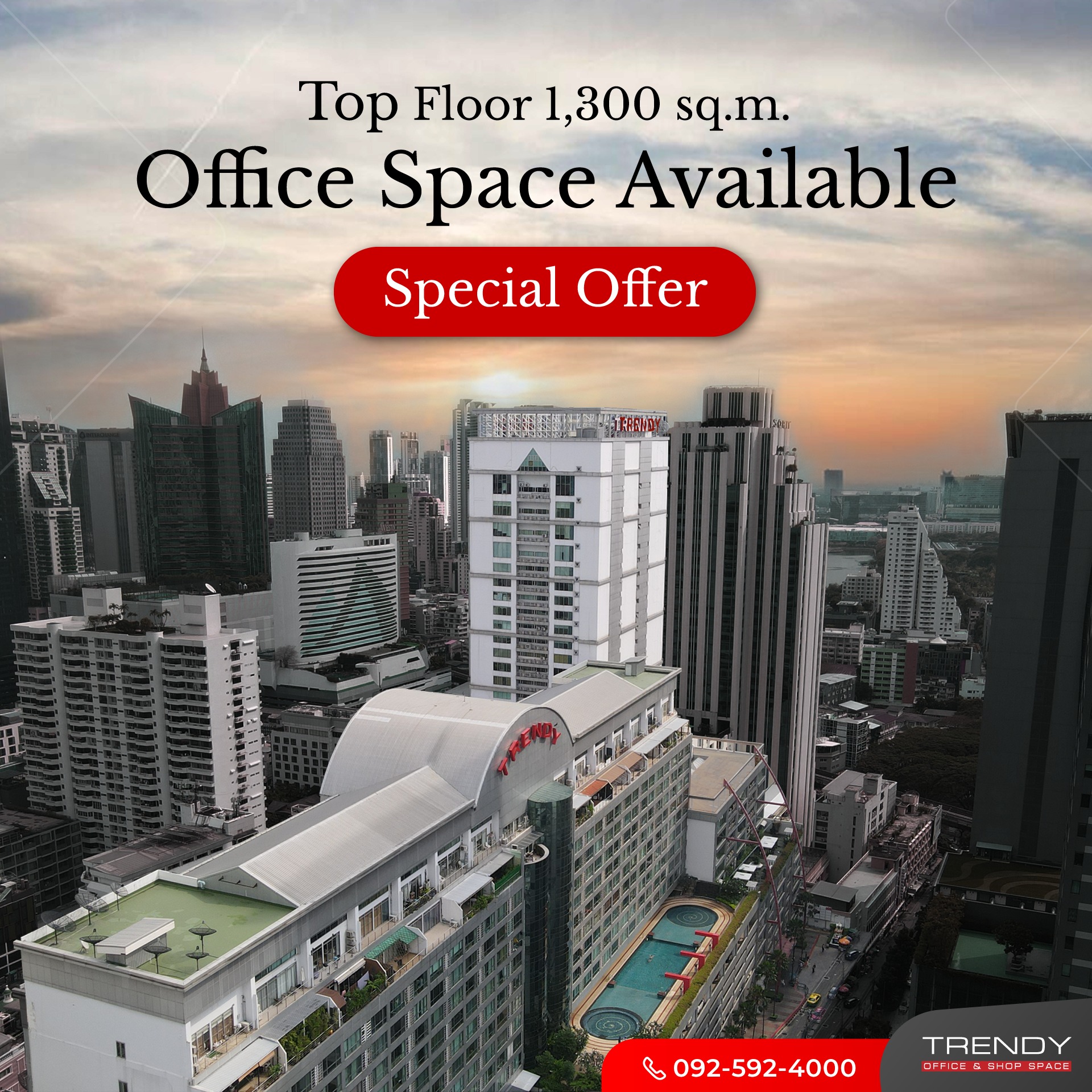 (TD-2901) The Trendy Office ให้เช่าออฟฟิศ ขนาด 550 ตร.ม. ชั้น 28-29 สุขุมวิท 13 ใกล้ BTS นานา