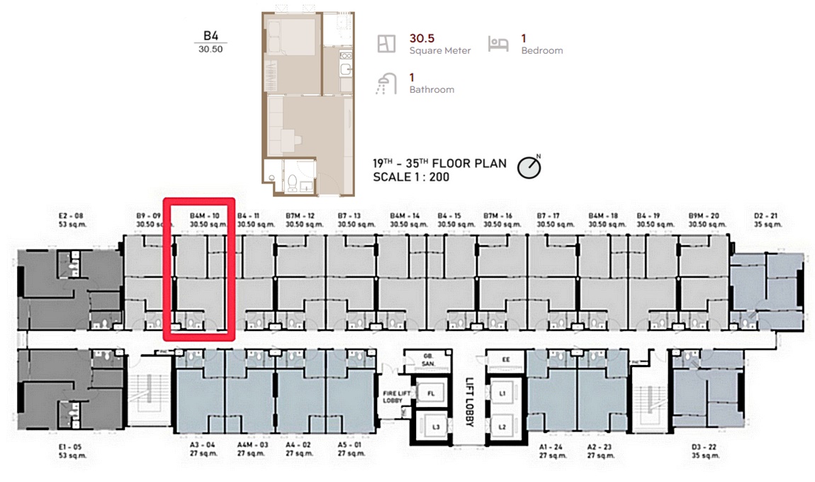 Aspire Onnut Station 30.5 ตรม 1 นอน ชั้น26 ทิศเหนือ วิวแม่น้ำ เมืองโล่งๆ ตำแหน่งดีที่สุดของโครงการ