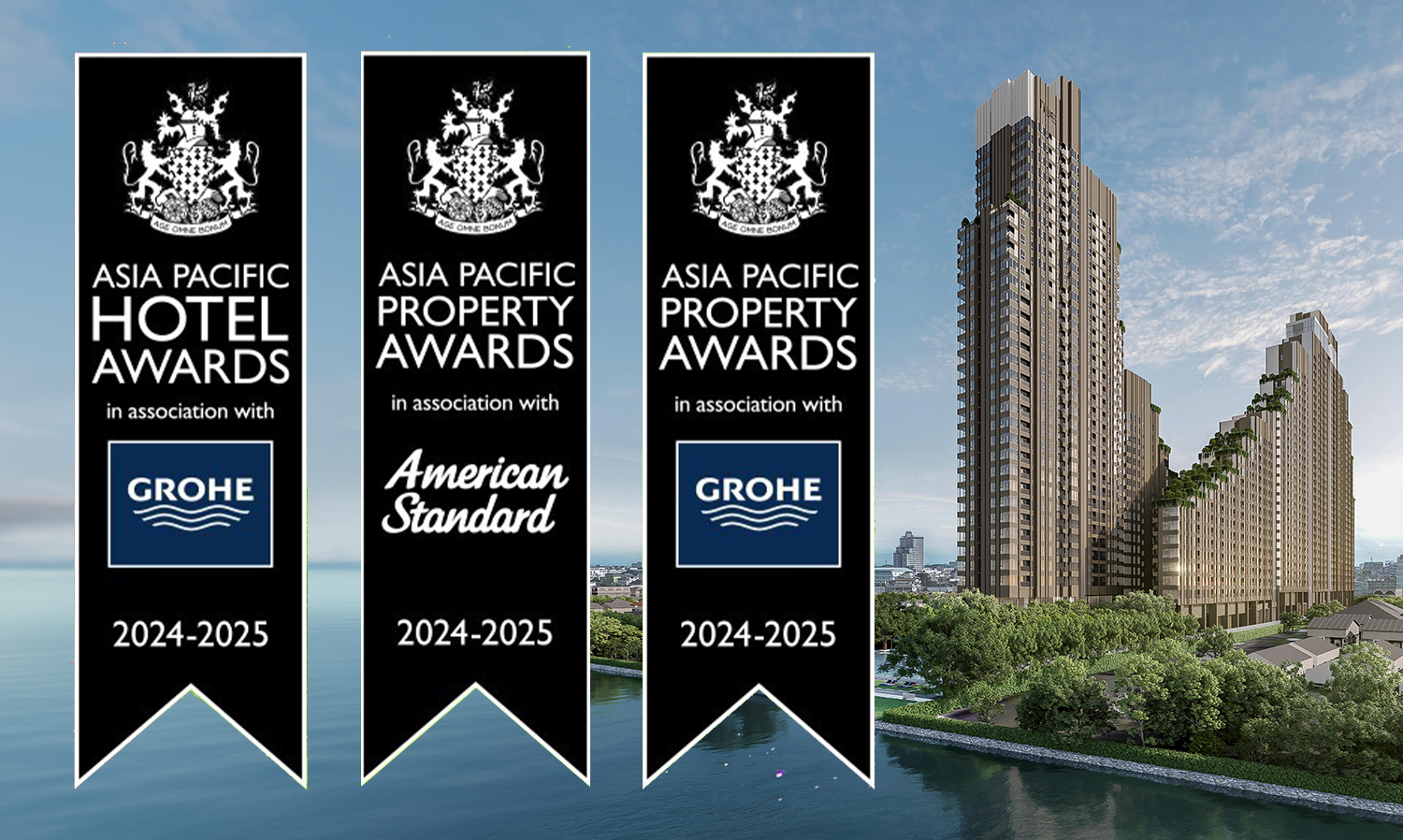 NUE Riverest and Park Origin Chula-Samyan earn Asia Pacific International Property & Hotel Awards 2024-25,  showcasing Thai real estate and design excellence on global stage